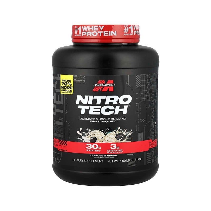 MuscleTech Nitro-Tech Whey Protein 4 lbs (1.81 kg) - MuscleTech 1810g whey protein